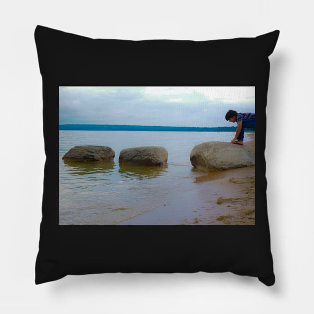 Rock Crawling Boy Pillow by 1Redbublppasswo