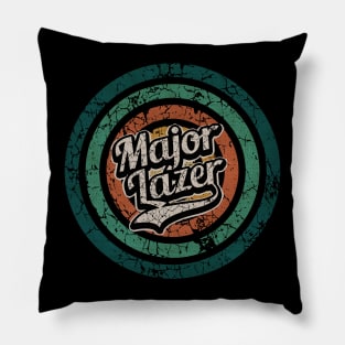 Major Lazer // Retro Circle Crack Vintage Pillow