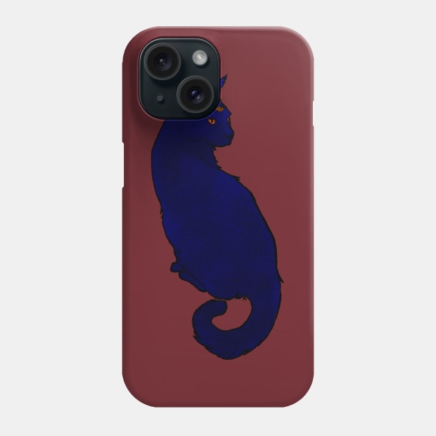 Black cat Phone Case by Ditees 