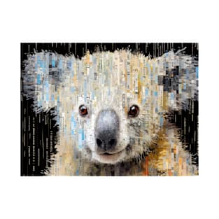 Koala Animal Art Decor Paint Mosaic T-Shirt