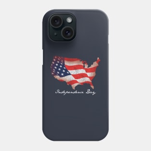 Independence Day USA Flag America Map Phone Case