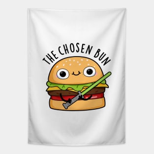 The Chosen Bun Cute Food Warrior Bun Pun Tapestry