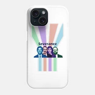 severance series Adam Scott and Britt Lower fan works graphic design by ironpalette Phone Case