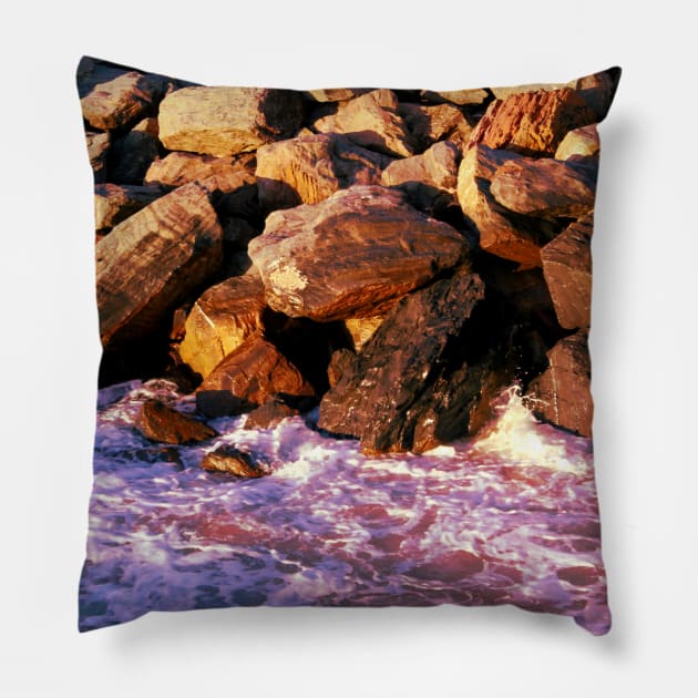 Brighton rocks Pillow by Dexter561_Photography