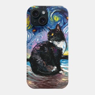 Black Tuxedo Cat Night 2 Phone Case