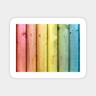 Rainbow Coloured Wooden Panels Magnet