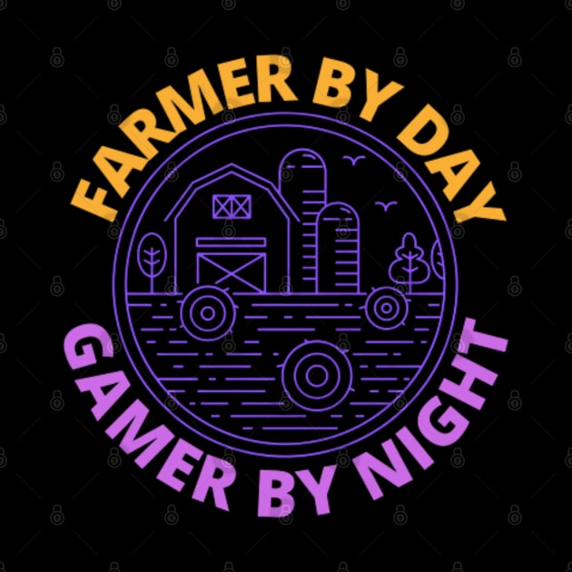 Farmer by day gamer by night design with farm by Nyrrra