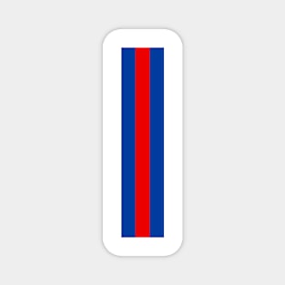 Retro Rangers Vertical Bar Stripes White, Blue, Red Magnet