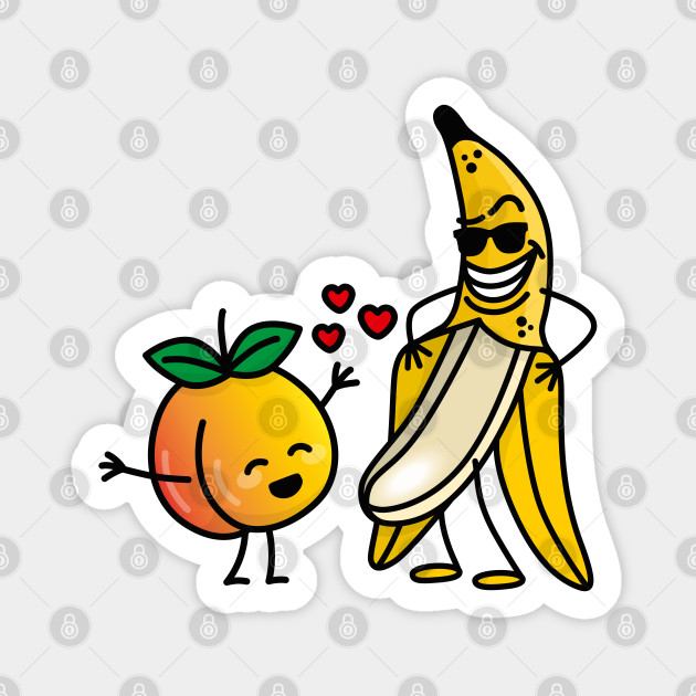 Peach Banana funny matching couple naughty cartoon - Dirty Joke - Magnet | TeePublic Peach Banana funny matching couple naughty cartoon - Dirty Joke - Magnet | TeePublic