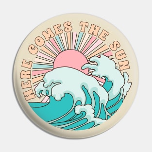 Here comes the sun; summer; sun; sunshine; water; retro; vintage; beach vibes; beach; ocean; sea; holiday; vacation; surf; surf life; surfing; waves; wave; water; cool; cute; California; beach life; coast; Pin