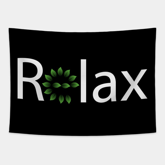 Relax artistic text design Tapestry by BL4CK&WH1TE 