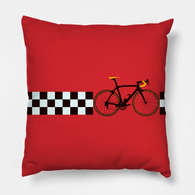 Bike Stripes Finish Line Pillow by sher00