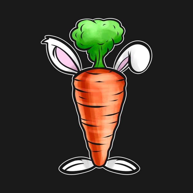 A Carrot with Bunny Feet and Ears. Easter by SinBle