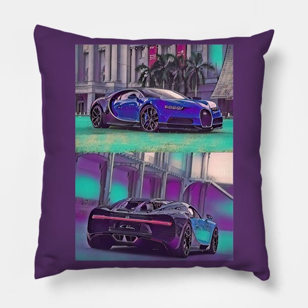 Bugatti Chiron Pillow by d1a2n3i4l5