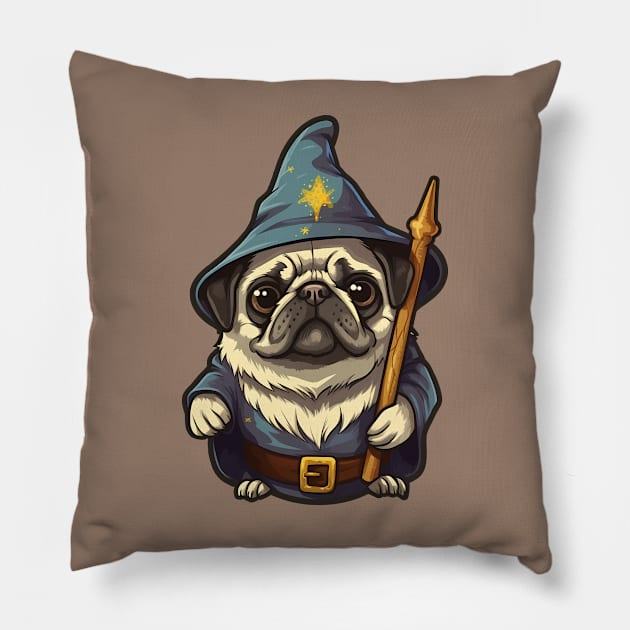 Pug says You Shall Not Pass Pillow by Brilliant Tee Shop