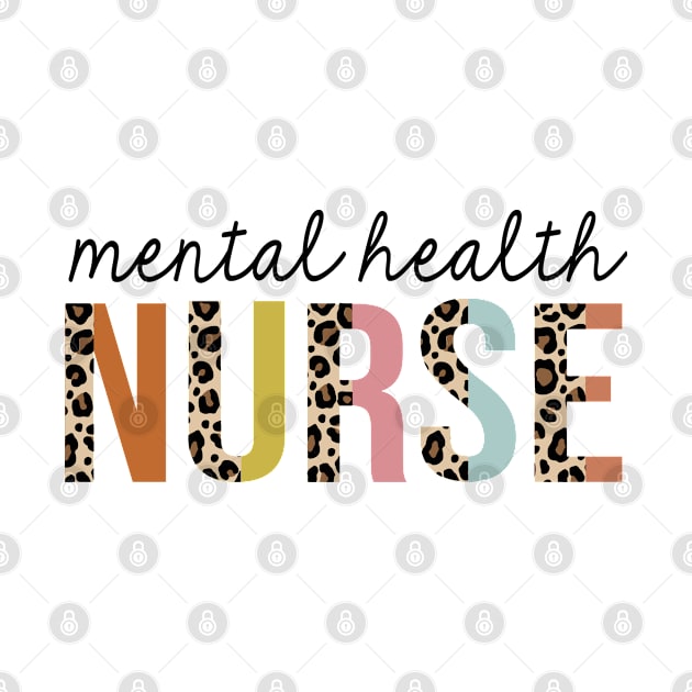 Mental-Health Nurse Leopard Print Registered RN Nursing Appreciation by HeroGifts