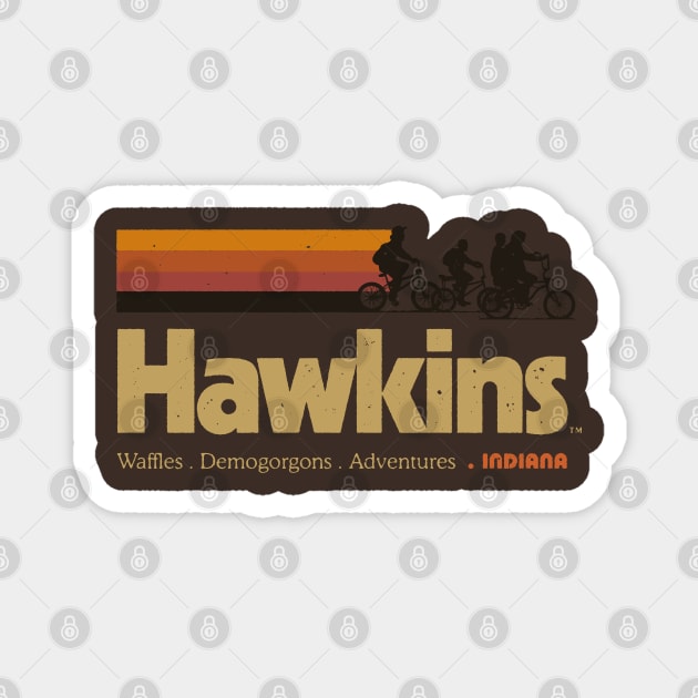 Visit Hawkins Indiana - Vintage 80s Tshirt Magnet by vo_maria