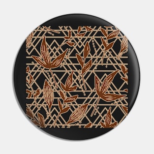 CUTE COOL BROWN PATTERN GEOMETRIC SHAPE LEAF SEAMLESS PATTERN Pin