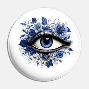 Sparkling Blue Eye Pin