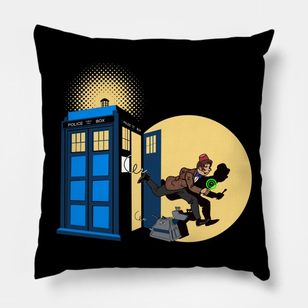 RAGGEDY TIMELORD Pillow by KARMADESIGNER T-SHIRT SHOP