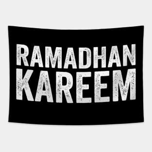 Ramadhan Kareem - Text Style White Font Tapestry