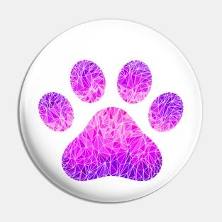 Geometric Paw Print Graphic Pin