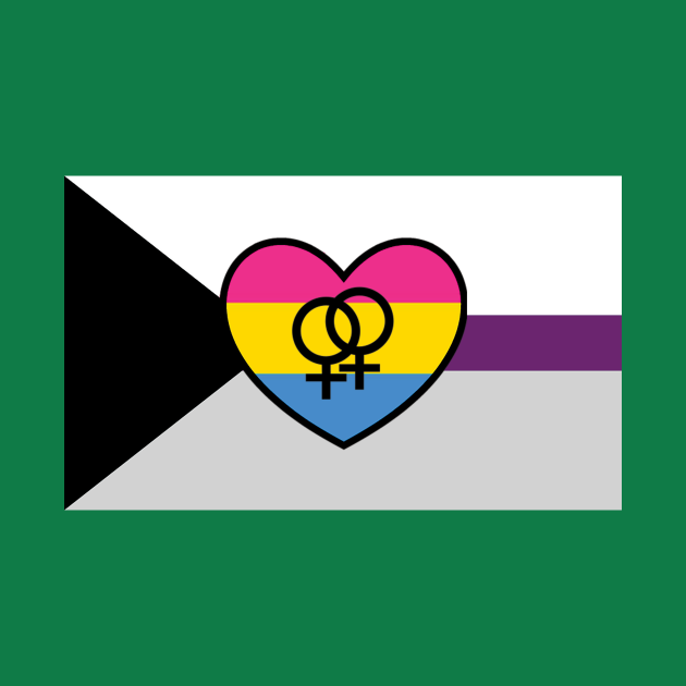 Lesbian Demisexual Panromantic Flag - Lesbian - T-Shirt | TeePublic