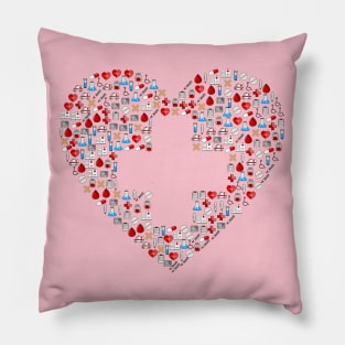 Heart First Aid Medical Medicine Doctor Hospital Pillow