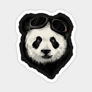 Thug Panda With Swim Goggles animal art Magnet