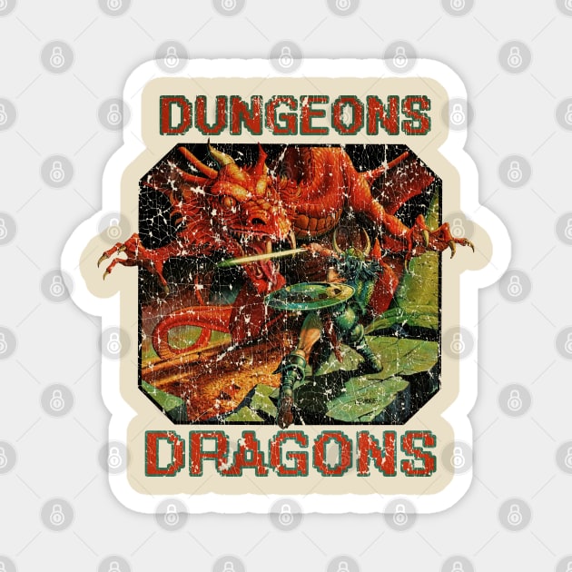 Vintage dungeons and dragons Magnet by donatkotak