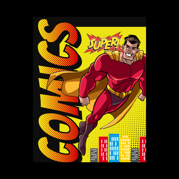 Comics Super Guy by Benny Merch Pearl