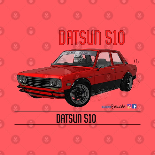 Datsun 510 Red by PjesusArt