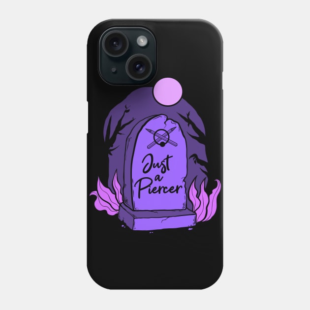 Just a Piercer (purple) Phone Case by Spazzy Newton