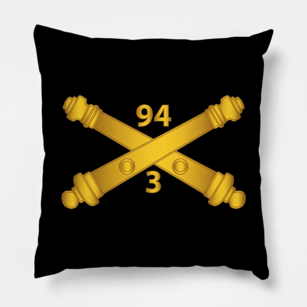 3rd Bn, 94th Field Artillery Regiment - Arty Br wo Txt Pillow by twix123844