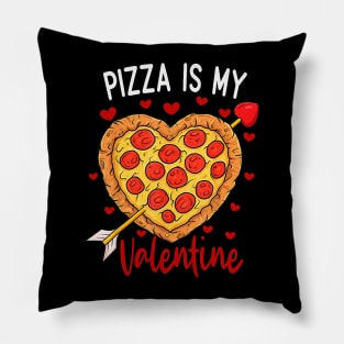 Pizza Is My Valentine Funny Valentines Day Heart Shape 2024 Pillow