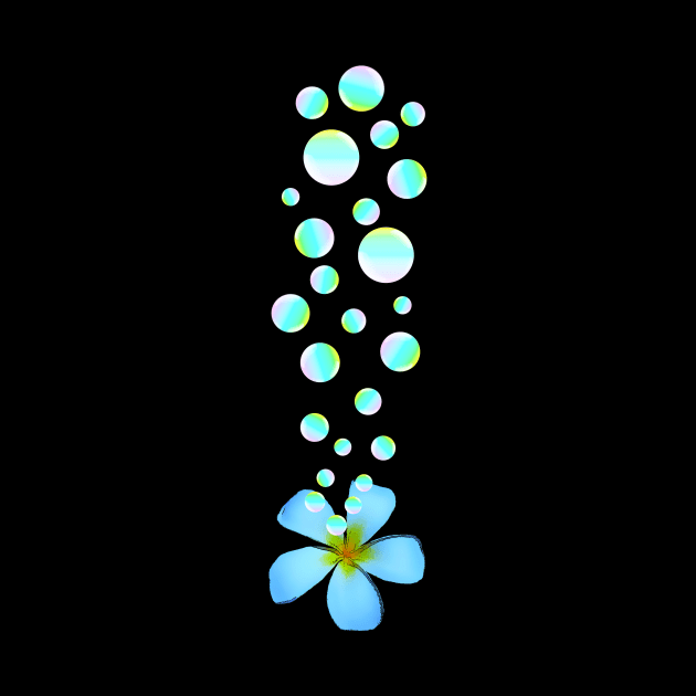 Frangipani Flower with soap bubbles by T-SHIRTS UND MEHR