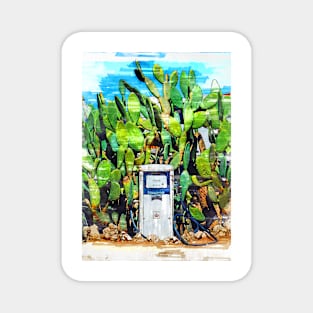 Petrol Pump Cactus Field Magnet