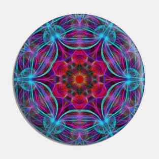 Vibrant wheel of fortune mandala Pin