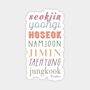 Bangtan names Magnet