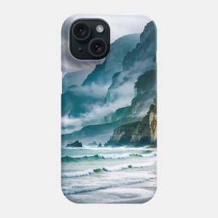 Foggy Cliffs by the Ocean Phone Case