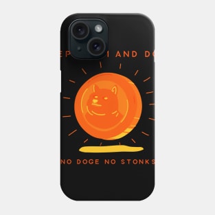 Keep Calm & Dogecoin 02 Phone Case