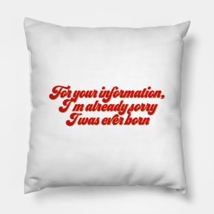 For Your Information Pillow