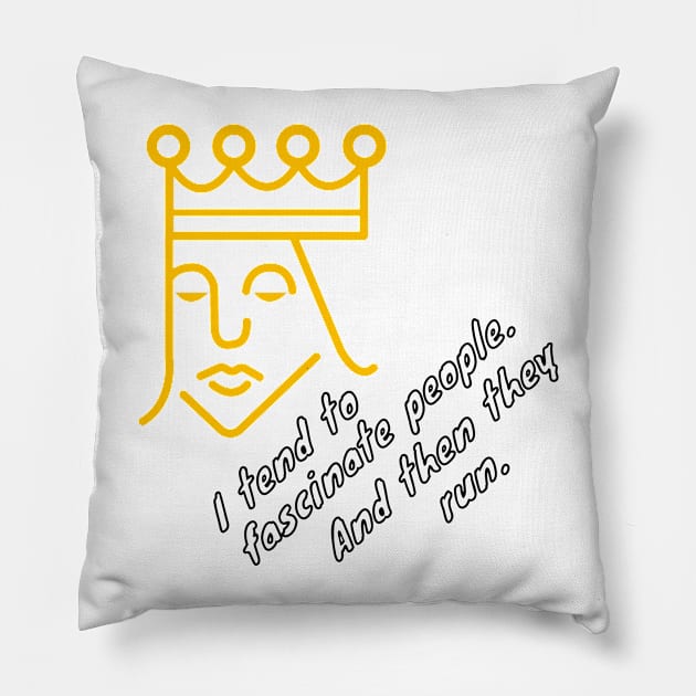 Lunatic King Design Pillow by Qwerdenker Music Merch