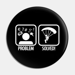 Problem Solved Skydiving Pin