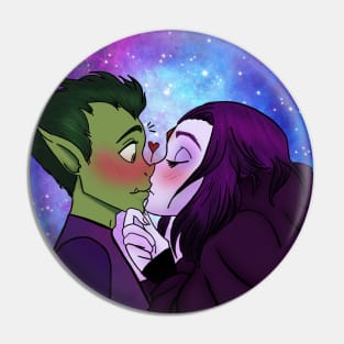 Beastboy and Raven Pin