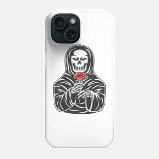 skeleton with rose Phone Case