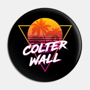 Colter Wall - Proud Name Retro 80s Sunset Aesthetic Design Pin