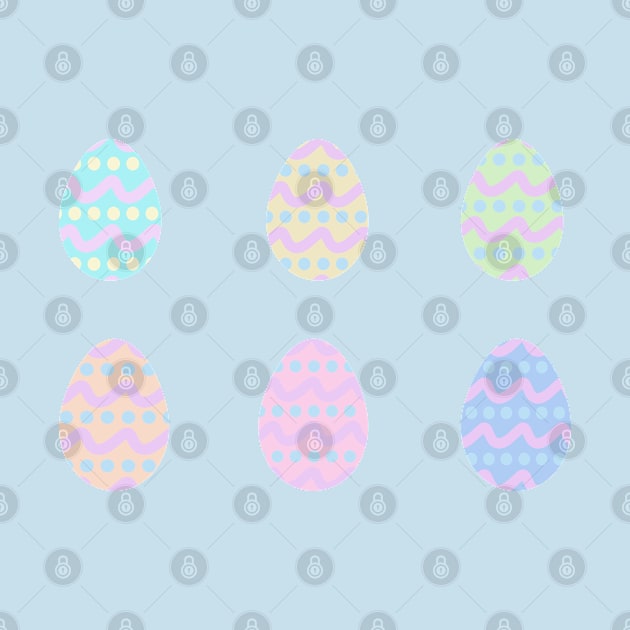 Pastel Pattern Easter Eggs by Felicity-K