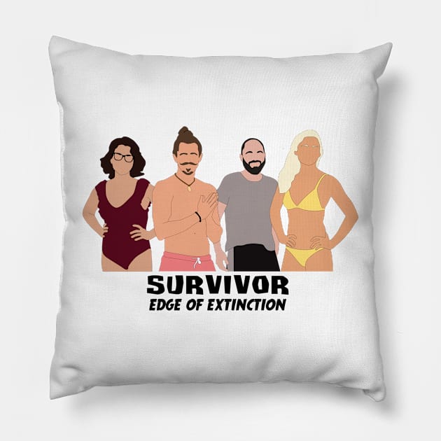 Survivor Edge of Extinction Pillow by katietedesco