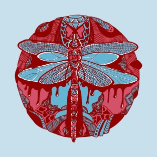 Pastel Tones Circle of the Dragonfly T-Shirt